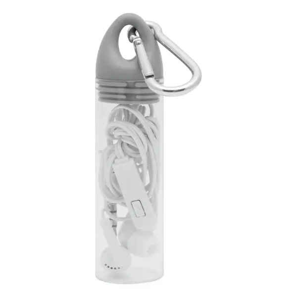 In Ear headphones LISTEN&TALK, white/grey 56-0406260 biały - Promotional items with the logo