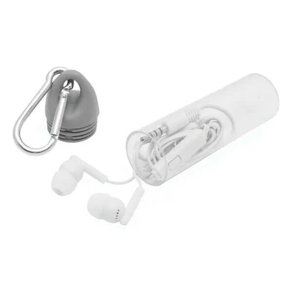 In Ear headphones LISTEN&TALK, white/grey 56-0406260 biały - Promotional items with the logo