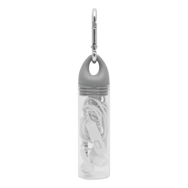 In Ear headphones LISTEN&TALK, white/grey 56-0406260 biały - Promotional items with the logo