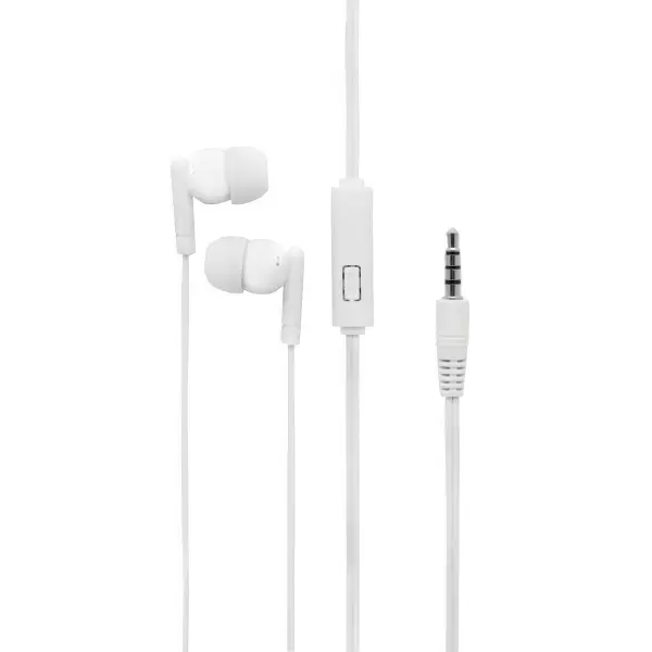 In Ear headphones LISTEN&TALK, white/grey 56-0406260 biały - Promotional items with the logo