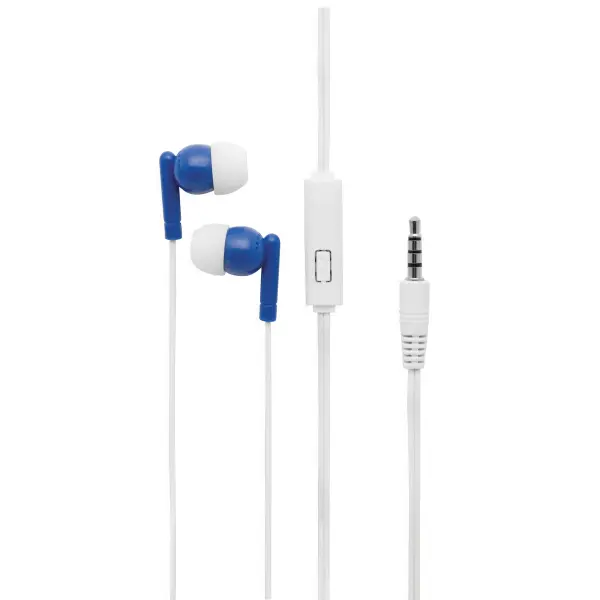 In Ear headphones LISTEN&TALK, blue 56-0406262 niebieski - Promotional items with the logo