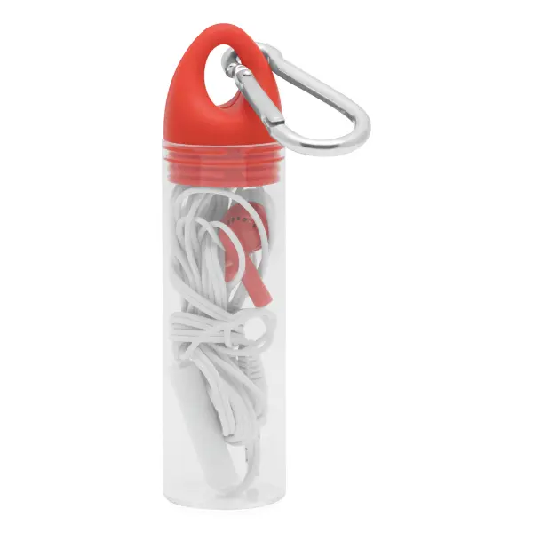 In Ear headphones LISTEN&TALK, red 56-0406263 czerwony - Promotional items with the logo