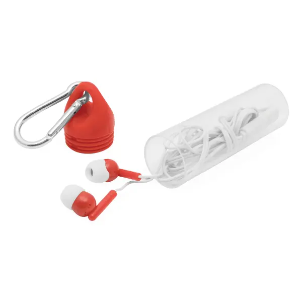 In Ear headphones LISTEN&TALK, red 56-0406263 czerwony - Promotional items with the logo