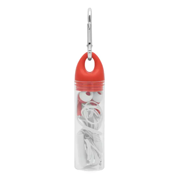 In Ear headphones LISTEN&TALK, red 56-0406263 czerwony - Promotional items with the logo