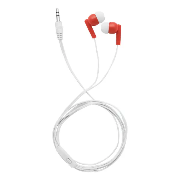 In Ear headphones LISTEN&TALK, red 56-0406263 czerwony - Promotional items with the logo