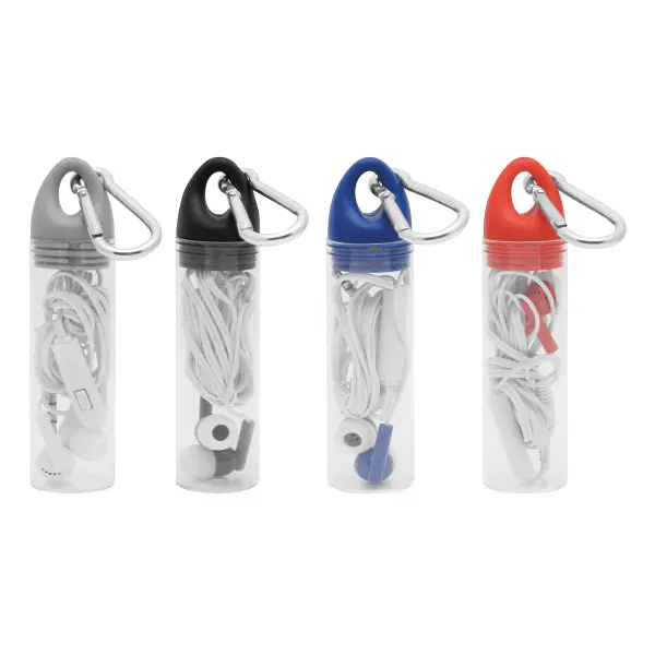 In Ear headphones LISTEN&TALK, red 56-0406263 czerwony - Promotional items with the logo